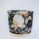 Горшок глазурованный керамический (153-63н - букет)